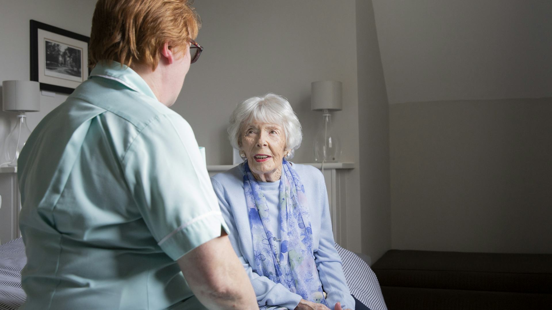 Carer with female client