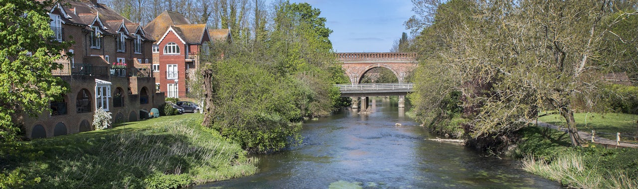 Leatherhead Railway Bridge and the River Mole