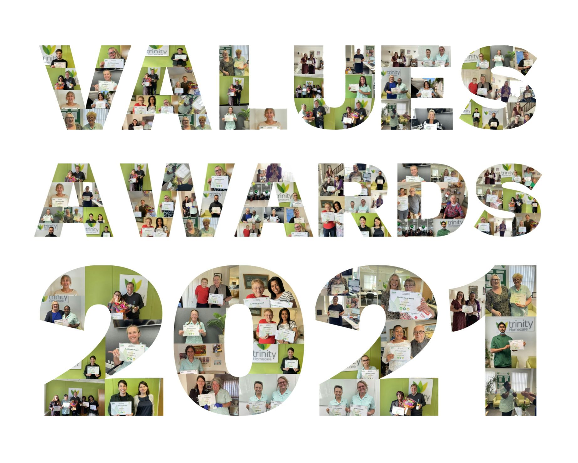 Values Awards 2021 Collage in words