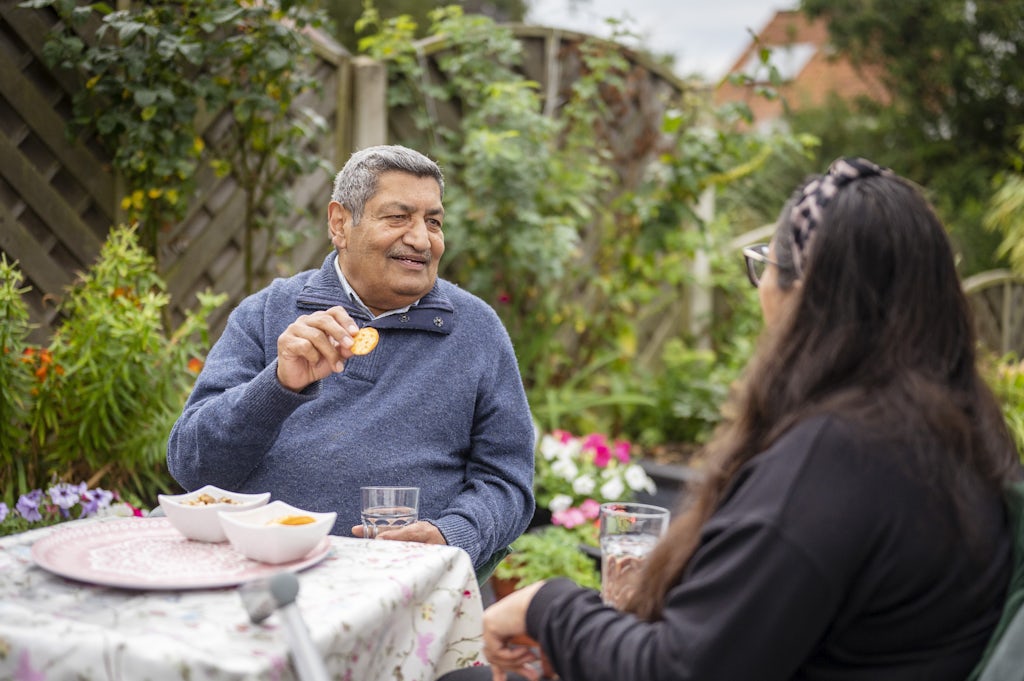 Elderly Gentleman in Garden